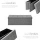 image 3 of Stool - foldable, padded, polyester, large storage space, 110 x 38 x 38 cm | Grey | light grey | 110 x 38 x 38 cm | 1