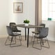 image 3 of Marlow Dining Set with Lukas Chairs Black | Black Marble/Grey