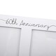 image 3 of Beautiful Double Picture Frame for 60th Wedding Anniversary - Silver Foil Text Silver | One Size