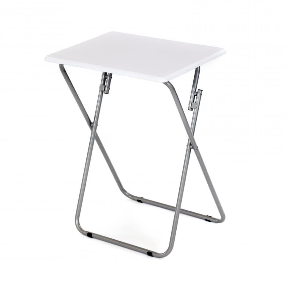 image 1 of Lightweight Portable Folding Snack Laptop TV Tray Table Desk | White
