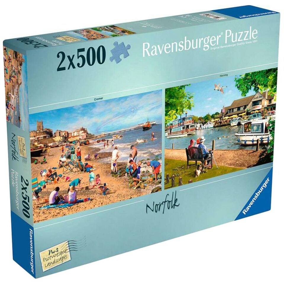 image 1 of Ravensburger Picturesque Landscapes No.2 Norfolk Cromer & Horning 500 Piece Puzzles