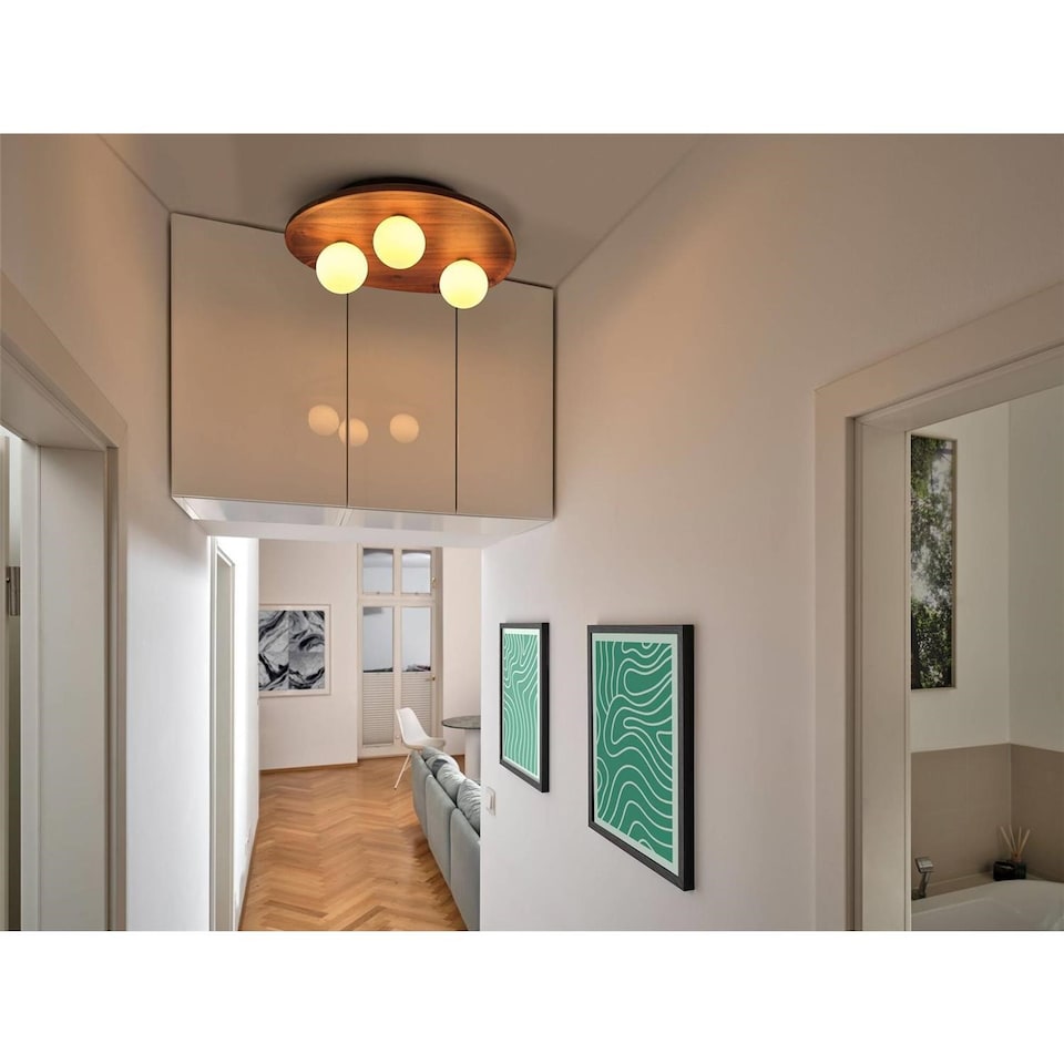 image 1 of Osram Decor Acacia Nest Ceiling Light 3XG9 Brown Max 3x5W LED Modern Indoor