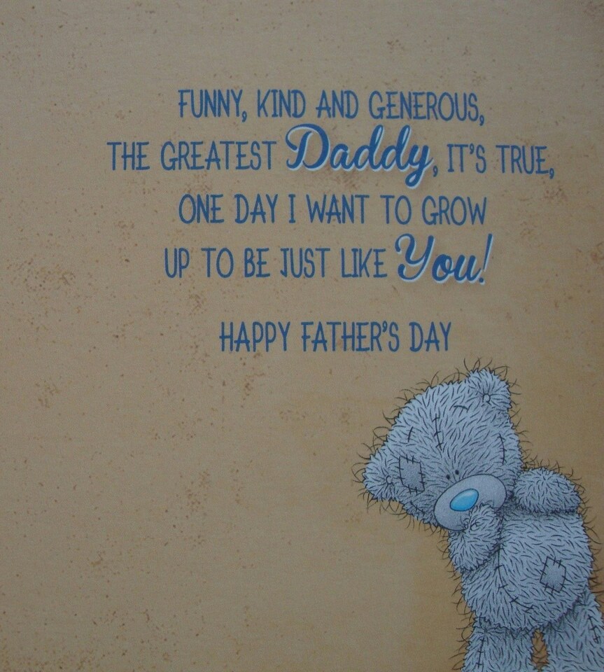 image 1 of Me To You Tatty Teddy Father's Day Card To Daddy from your Son