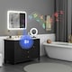 image 2 of HOMCOM 600 x 800 mm Bluetooth Bathroom Mirror with LED Lights Wall Mounted Silver | 80L x 60W x 3.5D cm