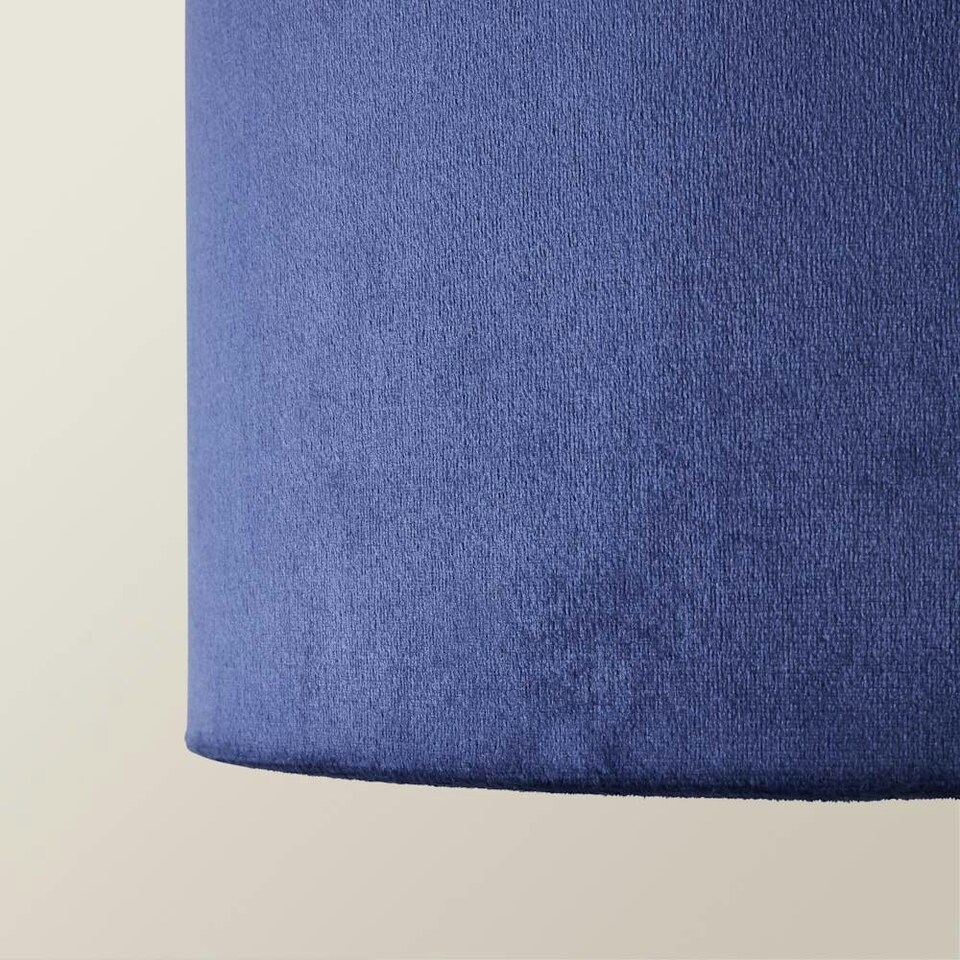 image 1 of ValueLights Reni Medium Navy Velvet Pendant Shade Blue