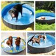 image 3 of Yaheeetch 140 cm Foldable Pet Pool for Garden Beach Yard Home Use-Black XL | Black | Black | 1