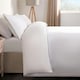 image 4 of OHS Luxury Soft Microfibre Piped Edge Duvet Quilt Cover and Pillowcase Set, King - Black/White
