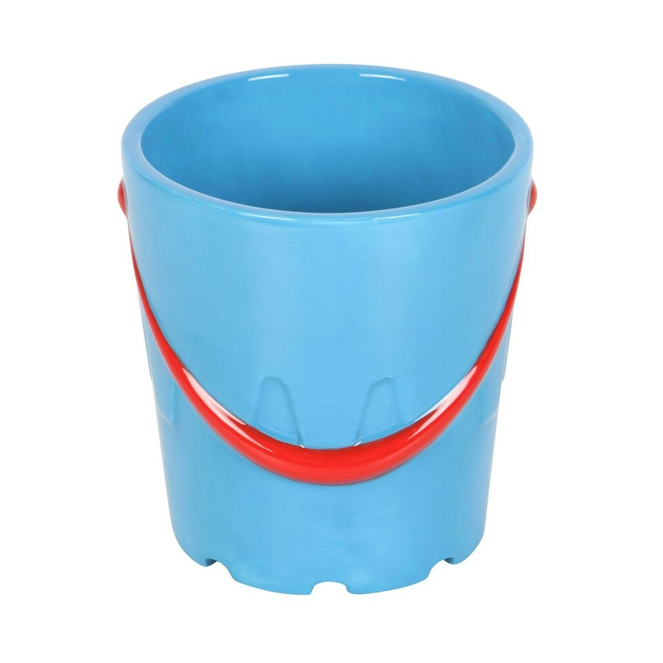 image 1 of Something Different Bucket Ceramic Mug & Spoon Set - Blue/Red - One Size