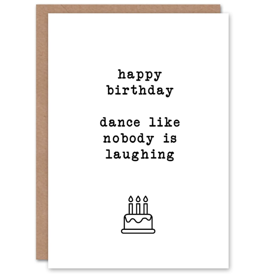 image 1 of Dance Like Nobody Is Looking Modern Simple Birthday Card