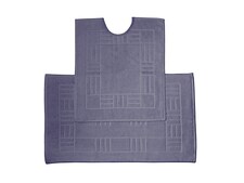 Chatsworth Pure Cotton Pedestal Mats Bathroom Super Soft (60x50 cm) | Blue | Denim | 60x50 cm | 1