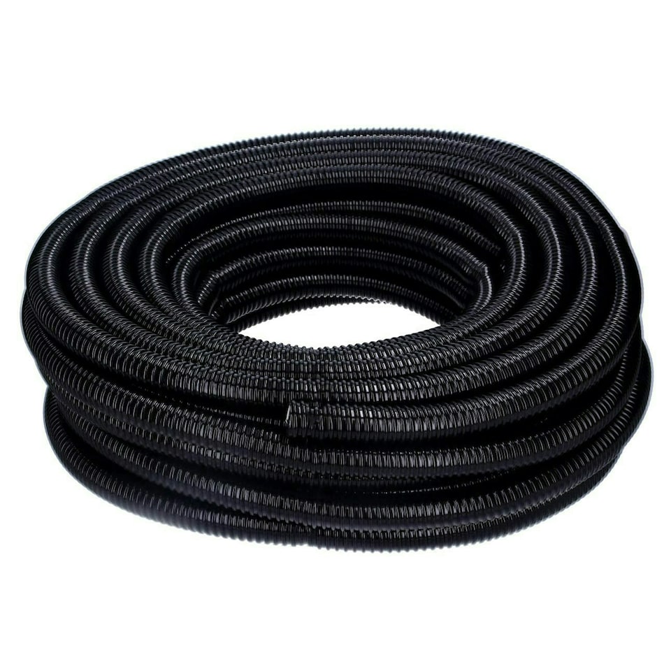 image 1 of 12mm Black Corrugated Flexible Pond Hose N/A | 30m