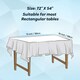 image 2 of Disposable Plastic Table Cover, Table Liner - 54" x 72"