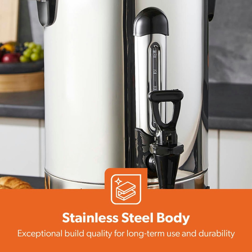 image 1 of GEEPAS 7L Catering Urn, 950W with Drip Tray