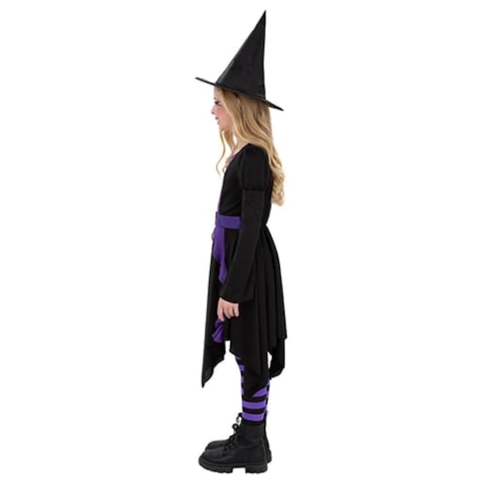 image 1 of Practical Spell Witch Girls Fancy Dress Costume Kids Medium - Age 7-9 | Multi | M