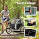 image 8 of HOMCOM 2 Seat Bike Trailer with 5 Point Harness, for 18+ Months, Black