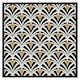 image 2 of Black & gold shells geometric (Picture Frame) White | XS