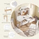 image 7 of COSTWAY Wooden Kids Study Desk and Chair Set