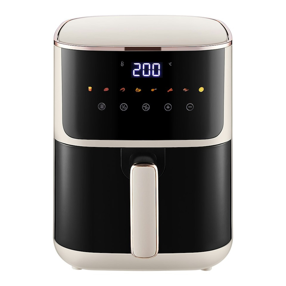 image 1 of Living and Home 4.7L Air Fryer with Touch Screen, White