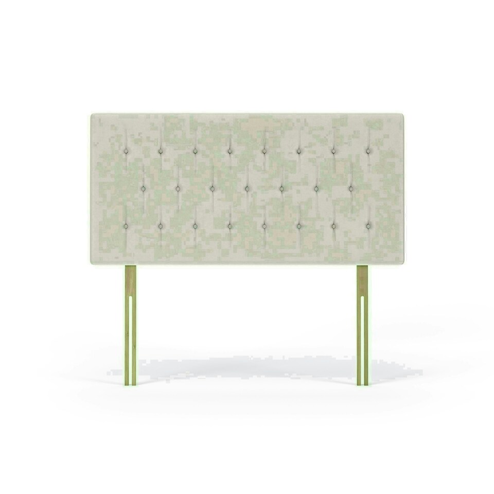 Lona Cream Naples Velvet Headboard King Size N/A