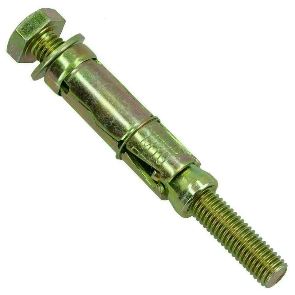 image 1 of M10 10mm x 100mm Expansion Rawl Bolt for Masonry Sleeve Anchors Fastener 40pk