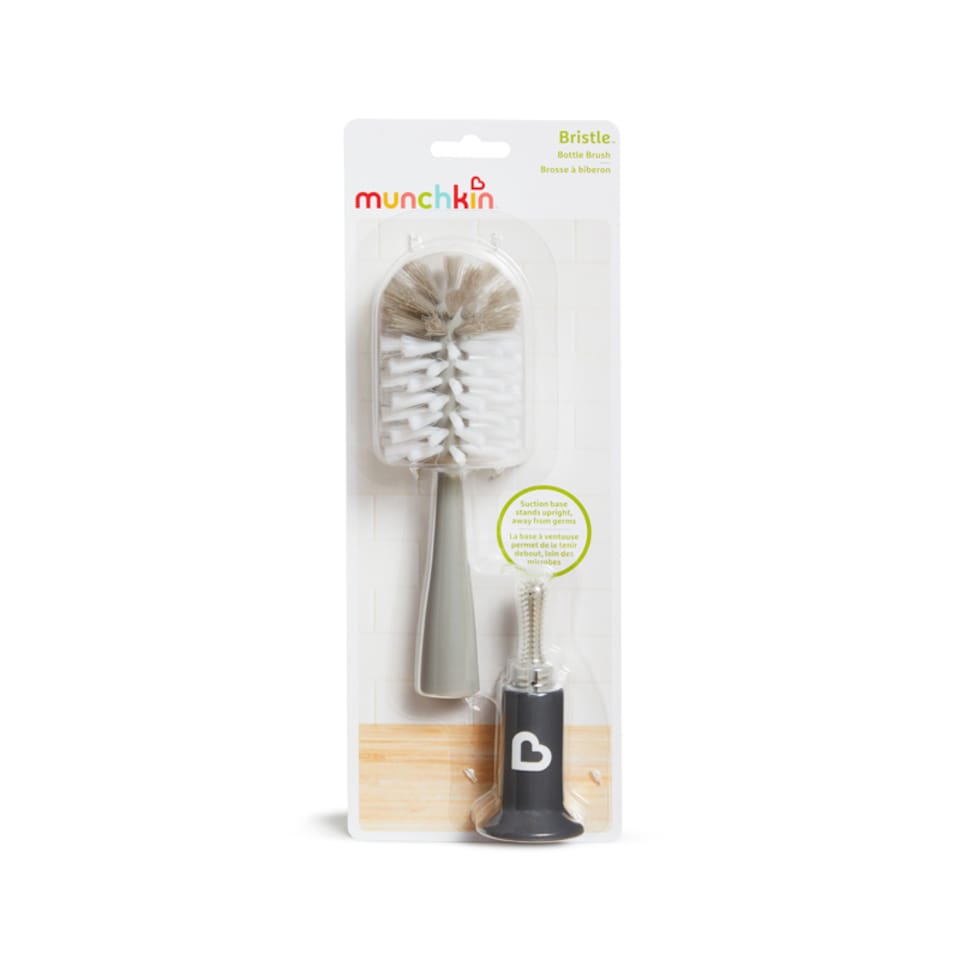 image 1 of Munchkin Bristle Bottle Brush Grey