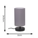 image 7 of ValueLights Francis Pair Black Touch Table Lamps Grey Shades and Bulbs