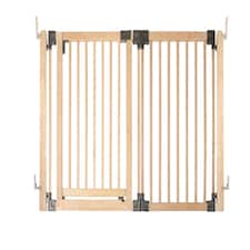 Safetots Wooden Multi Panel Room Divider, up to 156cm, Natural Wood, 76cm Tall, Flexible Room Divider for Baby and Toddler | Cream | Natural
