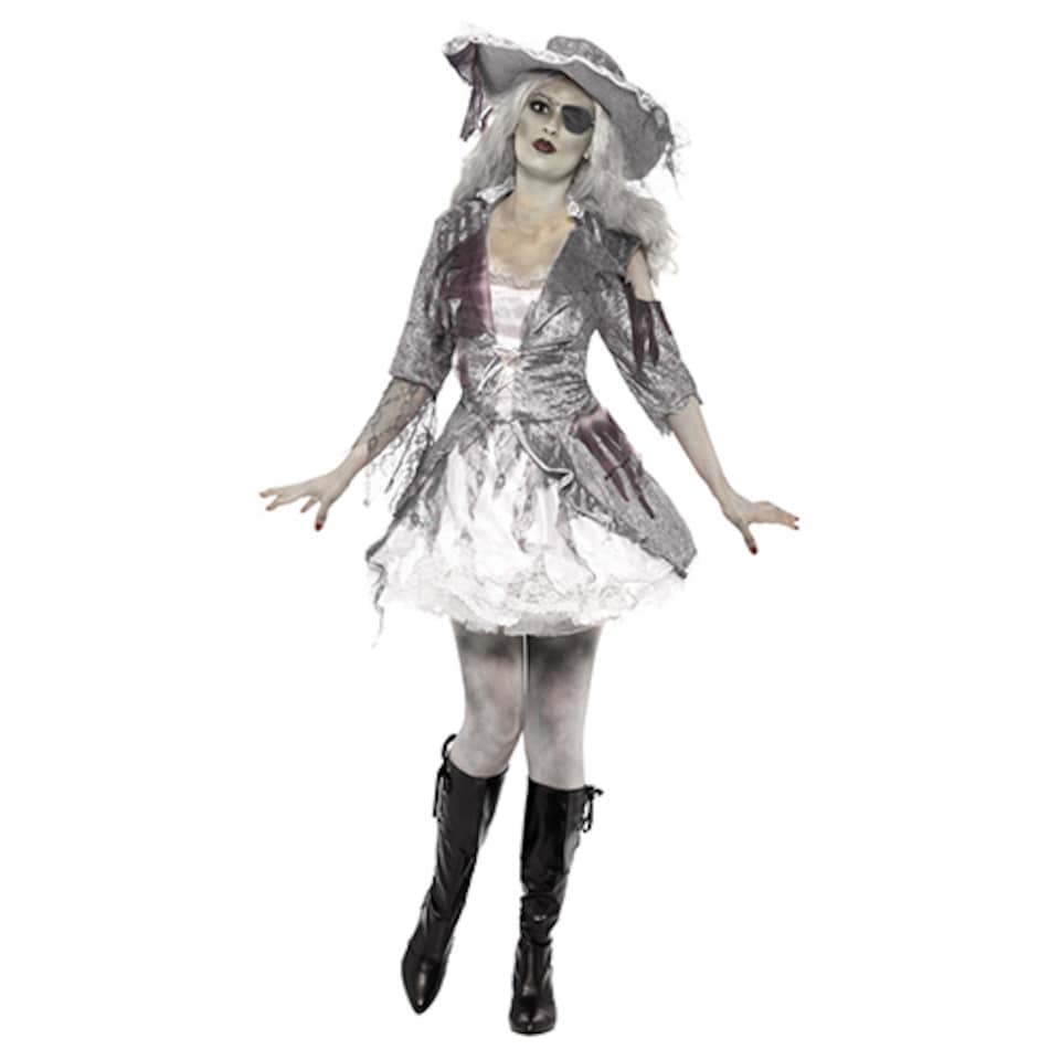 image 1 of Ghost Ship Pirate Treasure Deluxe Fancy Dress Costume Ladies Small - UK 8-10