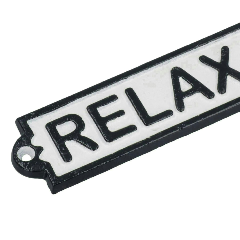 image 1 of Relax Area Cast Iron Sign Plaque Door Wall House Fence Gate Garden Hotel Shop