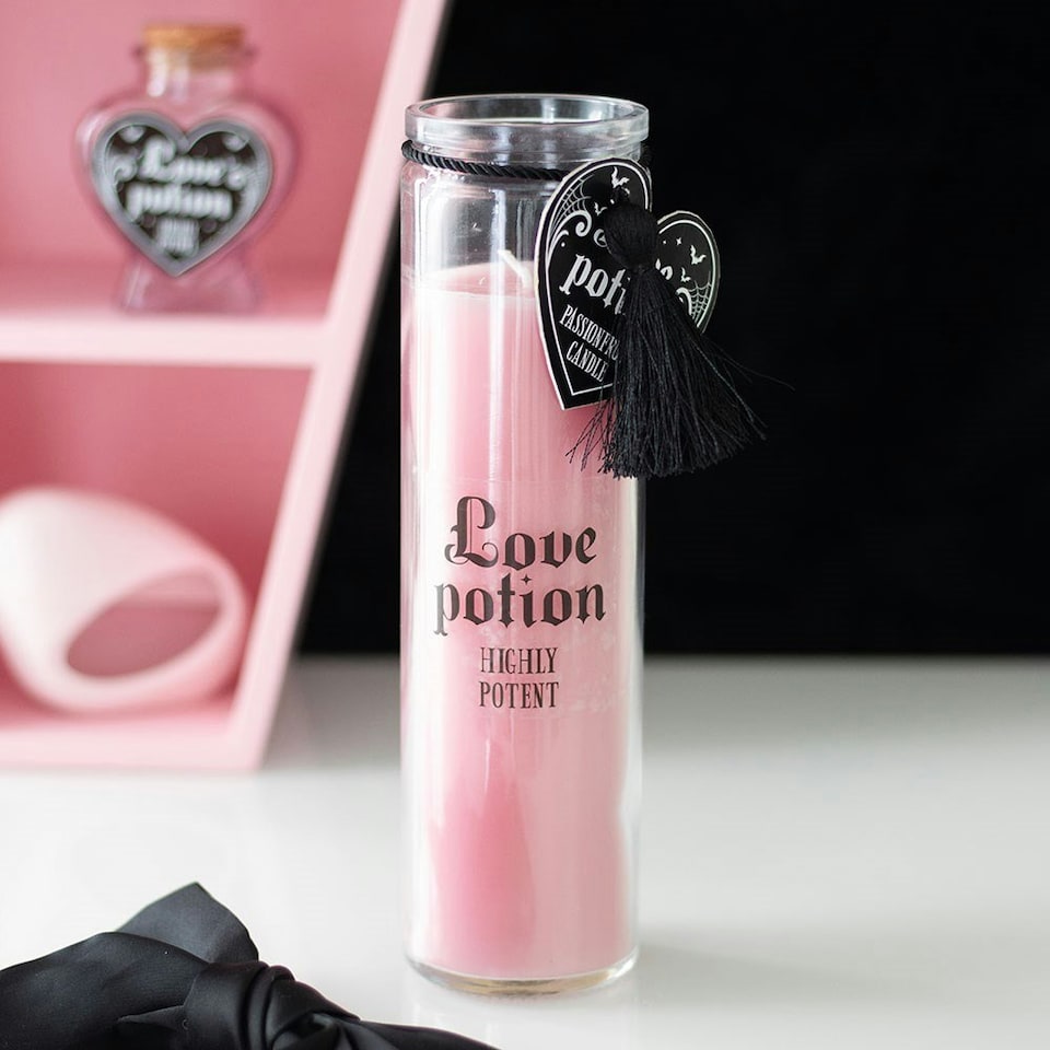 image 1 of Love Potion Passionfruit Tube Candle Pink