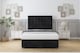 image 1 of Sloomy Alabama Black Naples Ottoman Bed Base With 54" Floor Standing Headboard 4'6 Double | Black | Black | Double | 1
