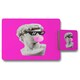 image 1 of Plaster statue,  David's head in pixel glasses (Placemat & Coaster Set)