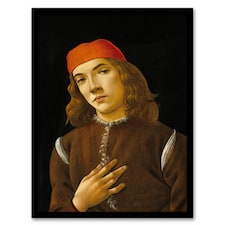 Sandro Botticelli Framed Wall Art Print Portrait of a Youth Home Décor
