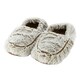 image 2 of Warmies Microwavable Slippers One Size Marshmallow Beige Colour