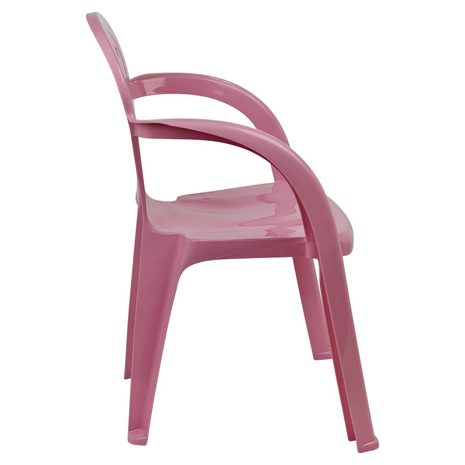 image 1 of Coloured Plastic Kids Chairs Stackable Nursery Indoor Outdoor Party Garden Play | Pink | 2 Pcs Pink | 2