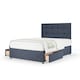 image 1 of Signature Platinum 2000 Pocket Sprung Midnight Linen 2 Drawer Divan Set And Pearl Headboard Small Single