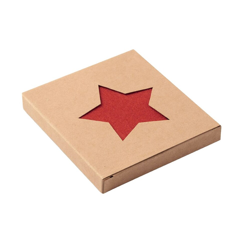 image 1 of MidOcean STARGUARD RPET Felt Coaster Set (Pack of 4) - Red - One Size