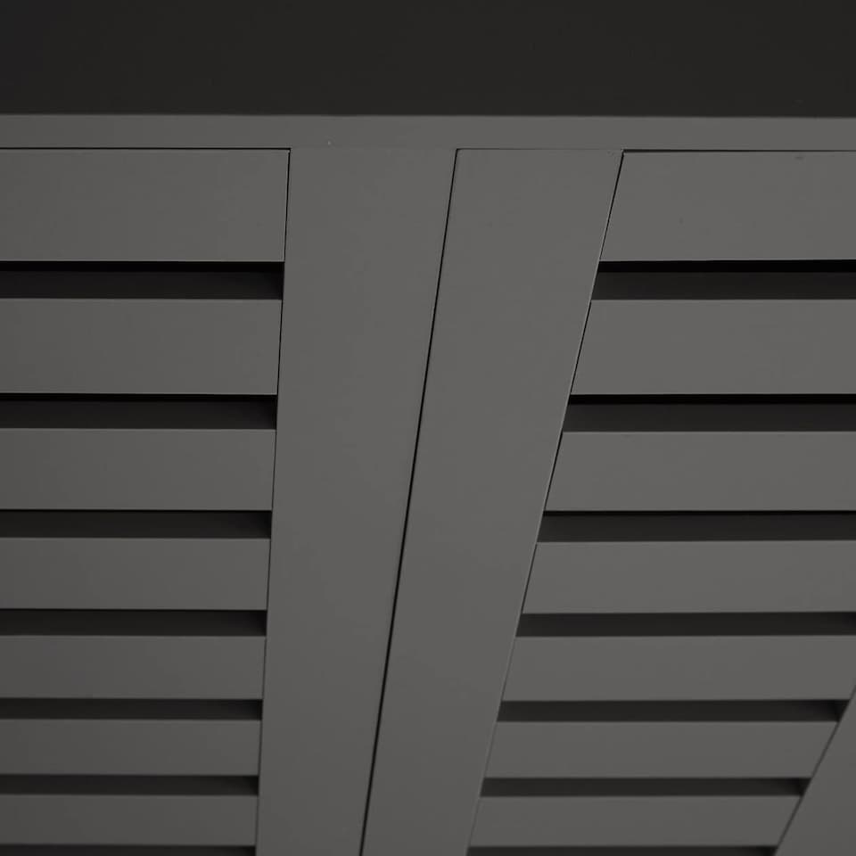 image 1 of Oslo 2 Door Wooden Shoe Storage Cabinet Rack Stand Cupboard Slatted Doors | Black