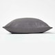 image 3 of Homescapes Dark Grey Herringbone Chevron Cushion Cover - 45 x 45 cm | Grey | Dark Grey | 1