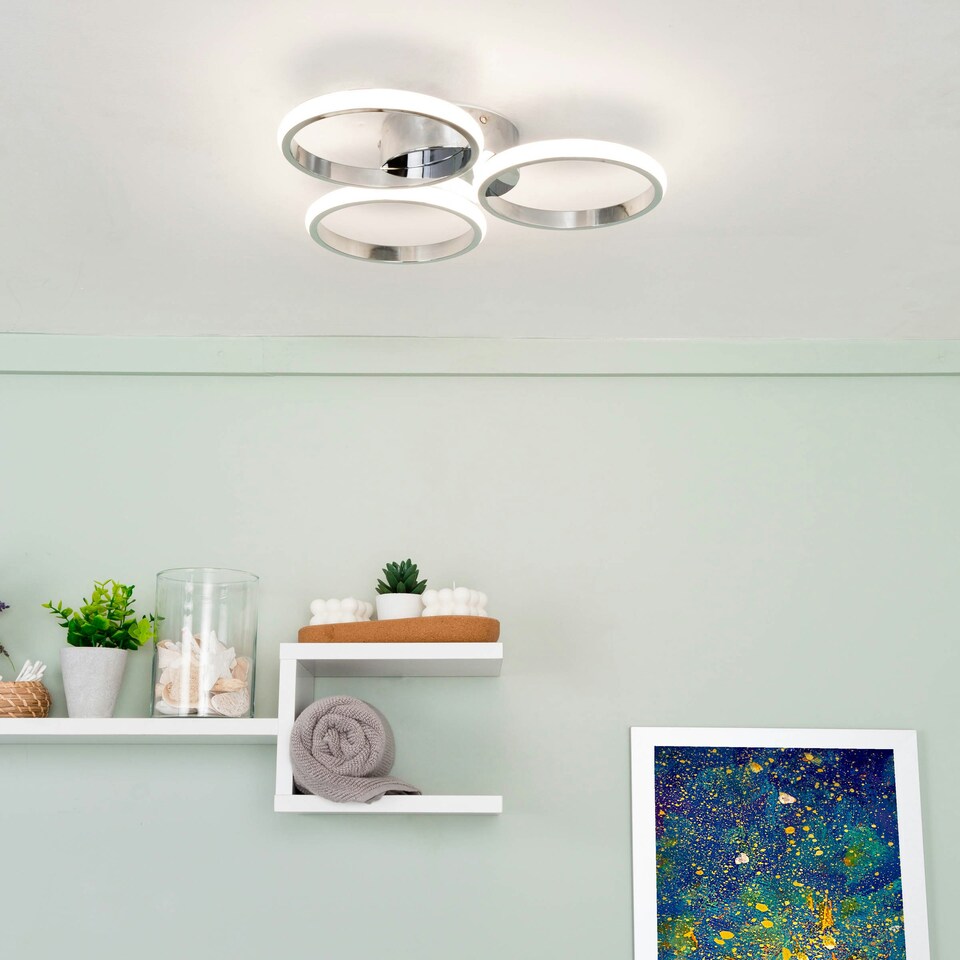 image 1 of BHS Sula Flush Ceiling Light, Chrome