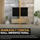 image 4 of NOVECRAFTO 3D Mediterranean Wall Panels – 6 PVC Sheets, Covers 2.76 sqm (29.76 sq ft), 96x48cm Each – Brown & Beige Tile Pattern Decorative Cladding