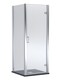 image 1 of Balterley Hinged Shower Door with Glass, Side Panel & Slimline Tray | Silver | Chrome