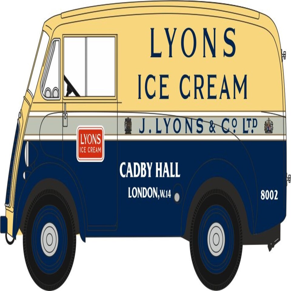 Oxford Diecast Morris J Type Van Lyons Ice Cream