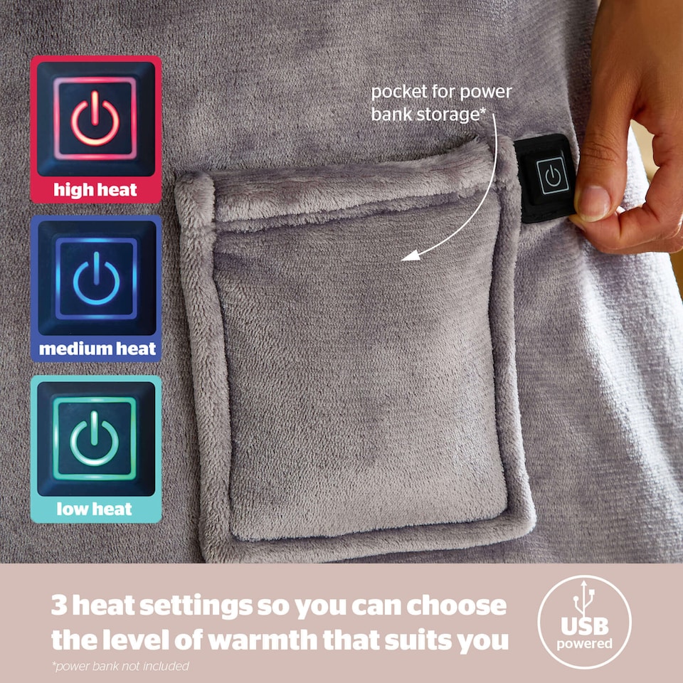 image 1 of Silentnight Luxury Snugsie Heated Wearable Blanket