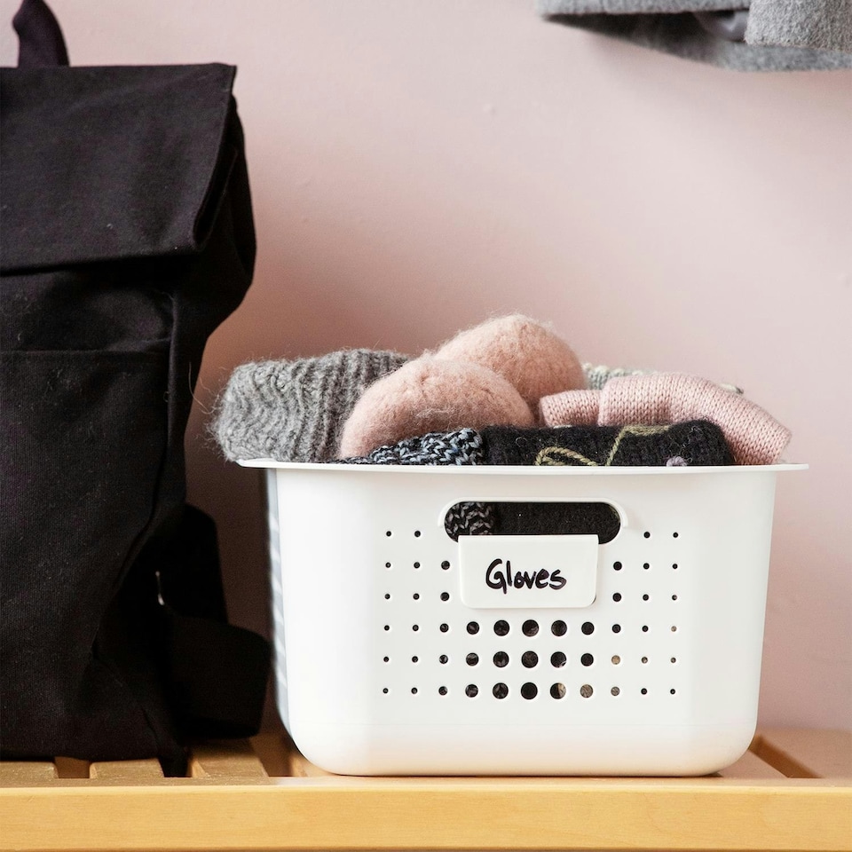 image 1 of SmartStore Recycled Storage Box & Plastic Lid, White | White