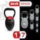 image 4 of Strongology 7-in-1 Adjustable Smart Kettlebell up to 18kg Black with Red Dial Home Fitness Gym Equipment