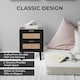 image 7 of Modern Black Rattan Bedside Table with 2 Drawers - Bedside Cabinet for Bedroom & Living Room (W40 x D30 x H52cm)