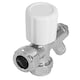 image 7 of SPARES2GO Thermostatic Radiator Valve Chrome Rad Valves Set Drain Off Lockshield