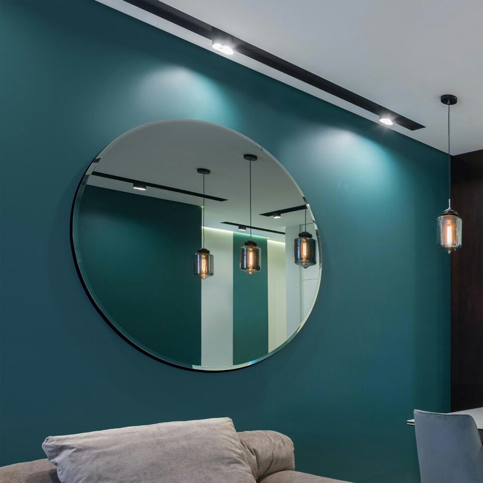 image 1 of All Glass Bevelled Classic Design Round Mirror 120 x 120CM N/A