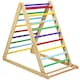 image 1 of COSTWAY Wooden Foldable Triangle Climber Step Training Ladder Pikler Toddler With Ramp
